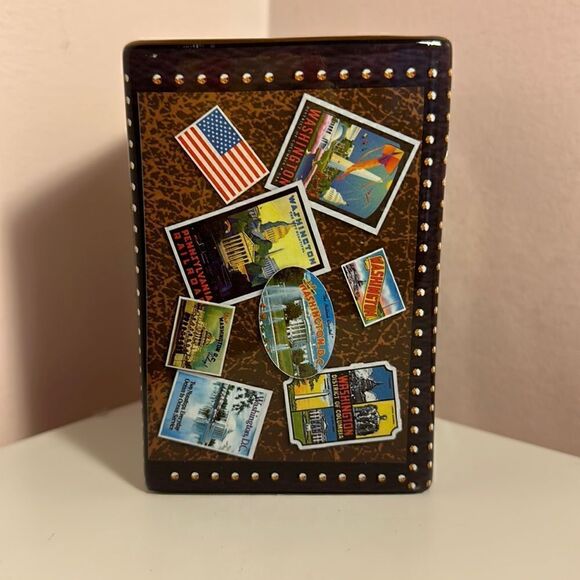 Coffee Mug Washington DC Souvenir Trunk Brown Vintage - Picture 3 of 9